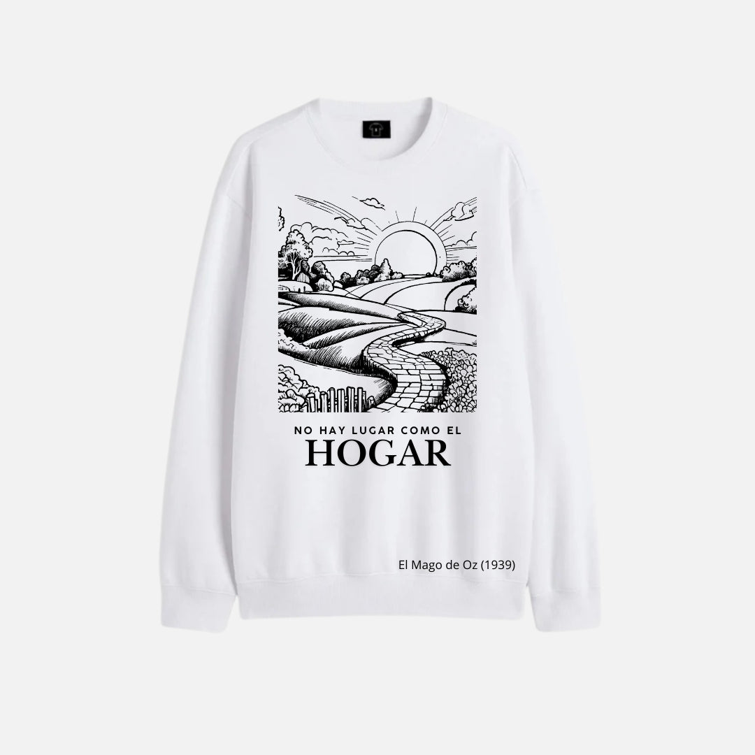 Sudadera blanca unisex-El mago de Oz